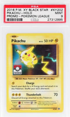 2016 Pokemon Xy Black Star Promo Pikachu-Holo Pokemon League #XY202 PSA 9