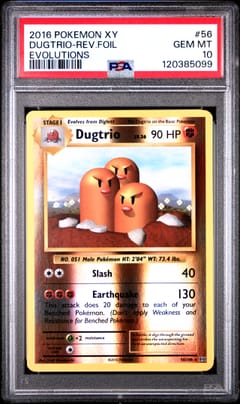 2016 Pokemon Xy Evolutions Dugtrio-Reverse Foil #56 PSA 10