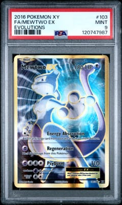 2016 Pokemon Xy Evolutions Fa / Mewtwo Ex Evolutions #103 PSA 9