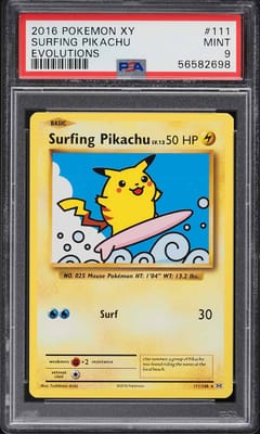 2016 Pokemon Xy Evolutions Surfing Pikachu #111 PSA 9