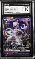 2017 Pokemon GX Battle Boost - SM4+ Japanese Mewtwo GX Holo #036/114 CGC 10