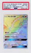 2017 Pokemon Sm Black Star Promo Fa/Ho-Oh Gx Promo-S.L. Spr.Prem.Coll. #SM80 PSA 8