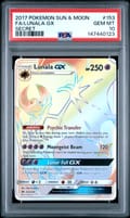 2017 Pokemon Sun & Moon Fa / Lunala Gx Secret #153 PSA 10