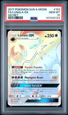 2017 Pokemon Sun & Moon Fa / Lunala Gx Secret #153 PSA 10