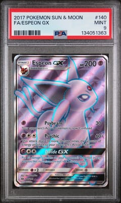 2017 Pokemon Sun & Moon Full Art / Espeon Gx #140 PSA 9