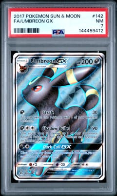 2017 Pokemon Sun & Moon Full Art / Umbreon Gx #142 PSA 7