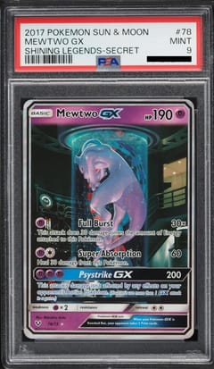 2017 Pokemon Sun & Moon Shining Legends #78 Mewtwo Gx Secret