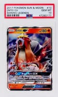 2017 Pokemon Sun & Moon Shining Legends Entei Gx Shining Legends #10 PSA 10