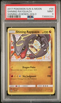 2017 Pokemon Sun & Moon Shining Legends Shining Rayquaza-Holo #56 PSA 9