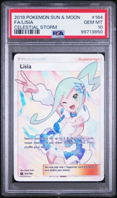 2018 Pokemon Sun & Moon Celestial Storm Fa / Lisia Celestial Storm #164 PSA 10