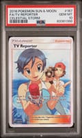 2018 Pokemon Sun & Moon Celestial Storm Full Art / Tv Reporter #167 PSA 10
