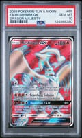 2018 Pokemon Sun & Moon Dragon Majesty Full Art / Reshiram Gx #65 PSA 10