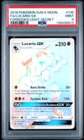2018 Pokemon Sun & Moon Forbidden Light Fa / Lucario Gx Forbidden Light-Secret #135 PSA 9