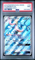 2018 Pokemon Sun & Moon Forbidden Light Full Art / Greninja Gx #120 PSA 9