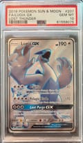 2018 Pokemon Sun & Moon Lost Thunder Full Art / Lugia Gx #207 PSA 10