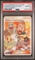 2018 Pokemon Sun & Moon Lost Thunder Full Art / Professor Elm's Lecture #213 PSA 10