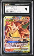 2019 Cosmic Eclipse Charizard & Braixen GX Holo #22/236 CGC 9