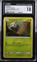 2019 Pokemon Detective Pikachu Bulbasaur Holo #1/18 CGC 10