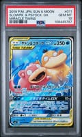 2019 Pokemon Japanese Sun & Moon Miracle Twins Slowpoke & Psyduck Gx #011 PSA 10