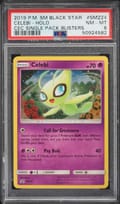 2019 Pokemon Sm Black Star Promo Celebi-Holo Cosmic Eclipse Three Pack Blisters #SM224 PSA 8