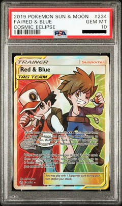 2019 Pokemon Sun & Moon Cosmic Eclipse #234 Full Art / Red & Blue