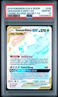 2019 Pokemon Sun & Moon Cosmic Eclipse Venusaur & Snivy Gx Cosmic Eclipse-Secret-Fa #249 PSA 10