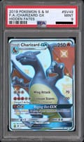 2019 Pokemon Sun & Moon: Hidden Fates Charizard GX Shiny Vault: Full Art #SV49 PSA 9