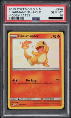 2019 Pokemon Sun & Moon: Hidden Fates Charmander Shiny Vault #SV6 PSA 10