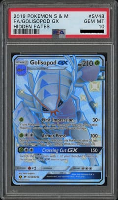 2019 Pokemon Sun & Moon: Hidden Fates Golisopod GX Shiny Vault: Full Art #SV48 PSA 10