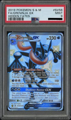 2019 Pokemon Sun & Moon: Hidden Fates Greninja GX Shiny Vault: Full Art #SV56 PSA 9