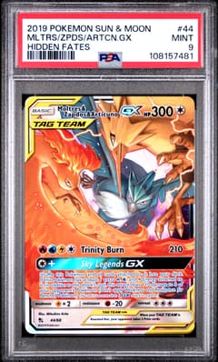 2019 Pokemon Sun & Moon Hidden Fates Mltrs/Zpds/Artcn.Gx Hidden Fates #44 PSA 9