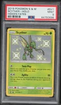 2019 Pokemon Sun & Moon Hidden Fates Scyther-Holo Hidden Fates #SV1 PSA 9