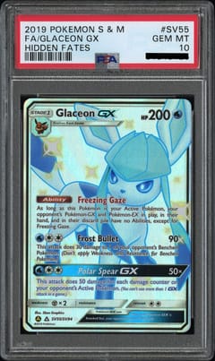 2019 Pokemon Sun & Moon Hidden Fates #SV55 Full Art / Glaceon Gx
