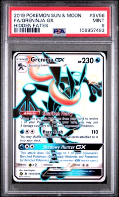 2019 Pokemon Sun & Moon Hidden Fates #SV56 Full Art / Greninja Gx