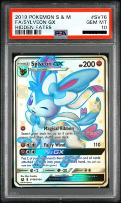 2019 Pokemon Sun & Moon Hidden Fates #SV76 Full Art / Sylveon Gx
