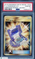 2019 Pokemon Sun & Moon Unbroken Bonds Full Art / Pokegear 3.0 Secret #233 PSA 10