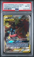 2019 Pokemon Sun & Moon Unbroken Bonds Greninja & Zoroark Gx Unbroken Bonds-Fa #201 PSA 8