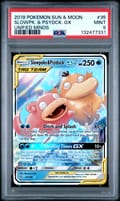 2019 Pokemon Sun & Moon Unified Minds Slowpoke & Psyduck Gx #35 PSA 9