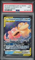 2019 Pokemon Sun & Moon Unified Minds Slowpoke & Psyduck Gx #35 PSA 9