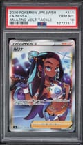 2020 Pokemon Japanese Sword & Shield Amazing Volt Tackle Full Art / Nessa #111 PSA 10