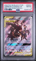 2020 Pokemon Sm Black Star Promo Umbreon & Darkrai Gx Tag Team Powers Collection #SM241 PSA 8