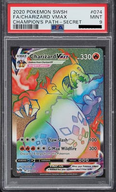 2020 Pokemon Sword & Shield Champion's Path #074 Full Art / Charizard Vmax Secret