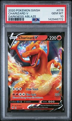 2020 Pokemon Sword & Shield Darkness Ablaze Charizard V #019 PSA 10