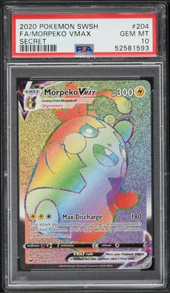 2020 Pokemon Sword & Shield Full Art / Morpeko Vmax Secret #204 PSA 10