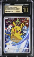 2020 Pokemon Sword & Shield Promos T. Chinese Pikachu Sword & Shield Joyful Coll. Pack #045/S-P CGC 10 Pristine