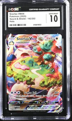 2020 Pokemon Sword & Shield Snorlax VMAX Holo #142/202 CGC 10
