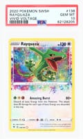 2020 Pokemon Sword & Shield VIVID Voltage Rayquaza #138 PSA 10