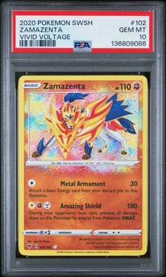 2020 Pokemon Sword & Shield VIVID Voltage Zamazenta VIVID Voltage #102 PSA 10