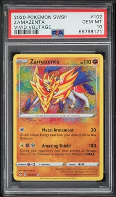 2020 Pokemon Sword & Shield VIVID Voltage Zamazenta VIVID Voltage #102 PSA 10