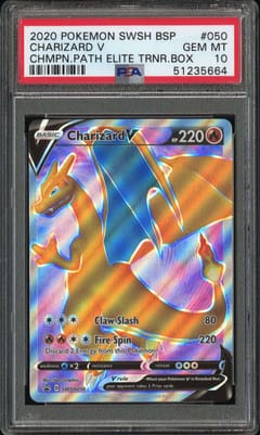 2020 Pokemon Swsh Black Star Promo Charizard V Chmpn.path Elite Trnr.box #050 PSA 10